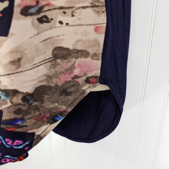 Tt COLLECTION Printed Mixed Media Tunic Sz S - Picture 7 of 13